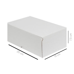 20x13x7,5 cm Beyaz E-Ticaret Kutusu Yapıştırma Kutu 4 Nokta 10 Adet
