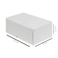 39x31x7,5 cm Beyaz E-Ticaret Kutusu Yapıştırma Kutu 4 Nokta 10 Adet