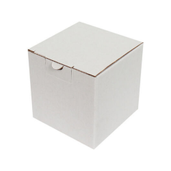 10,5x10,5x10,5 cm Beyaz Kilitli E-Ticaret Kutusu, Kupa Kutusu, Mum Kutusu 10 Adet 