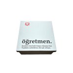 Öğretmen Yazılı Öğretmenler Günü Hediye Kutusu 25x25x12cm - Görsel 2